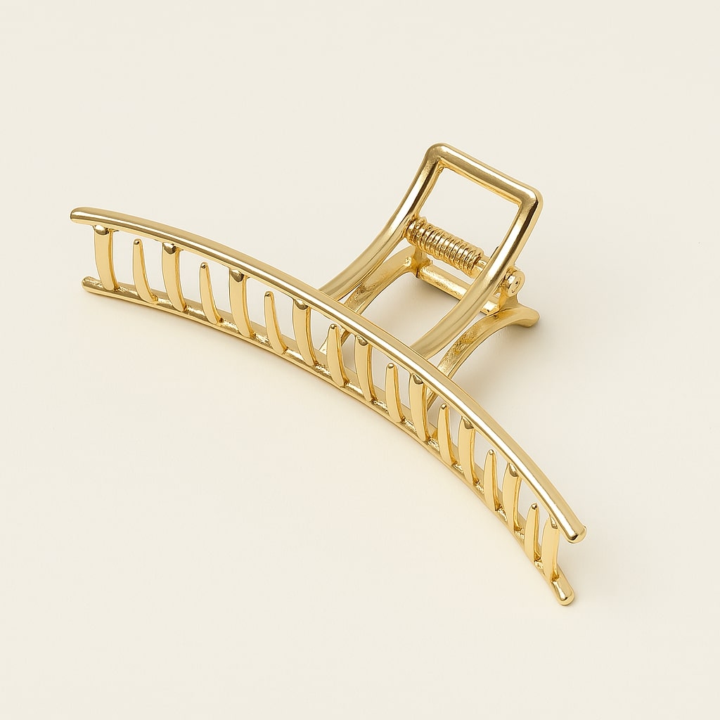 Elegant Golden Hair Claw Clip