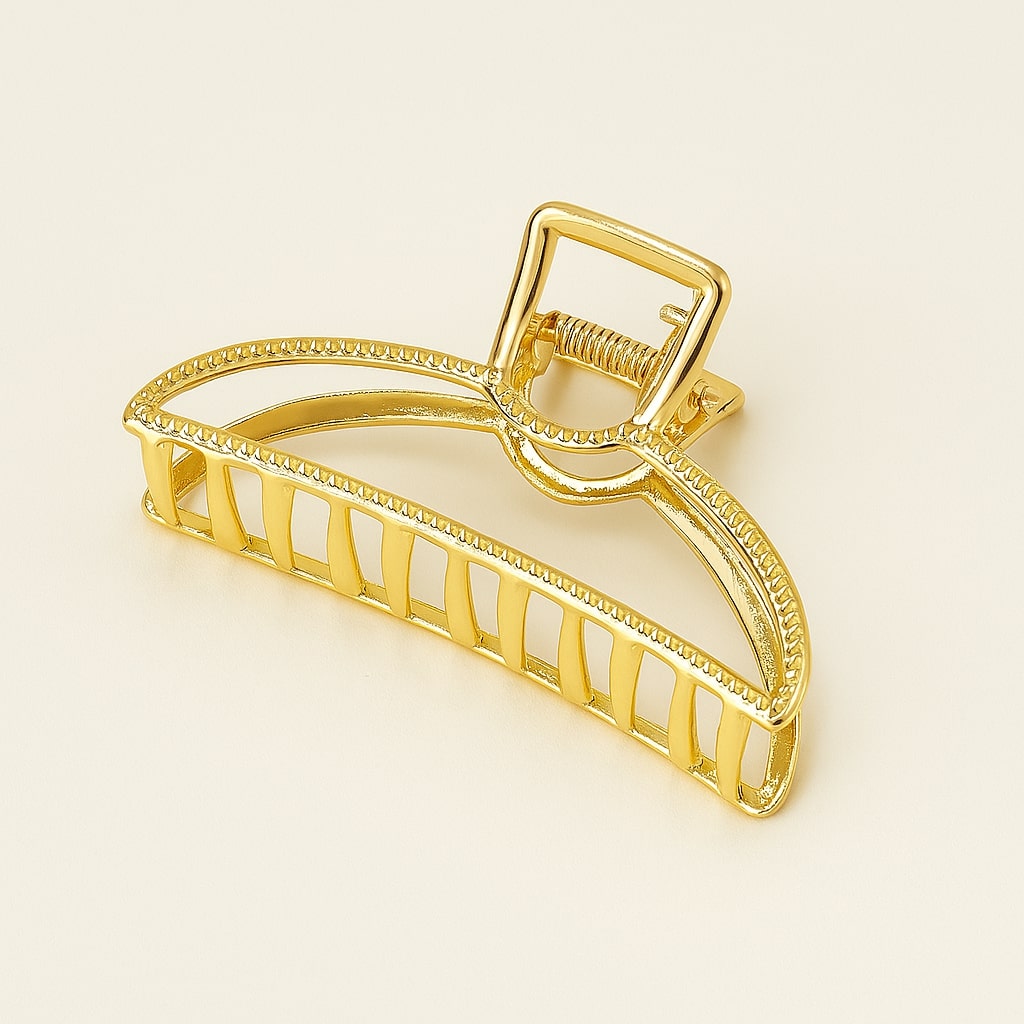 Elegant Golden Hair Claw Clip