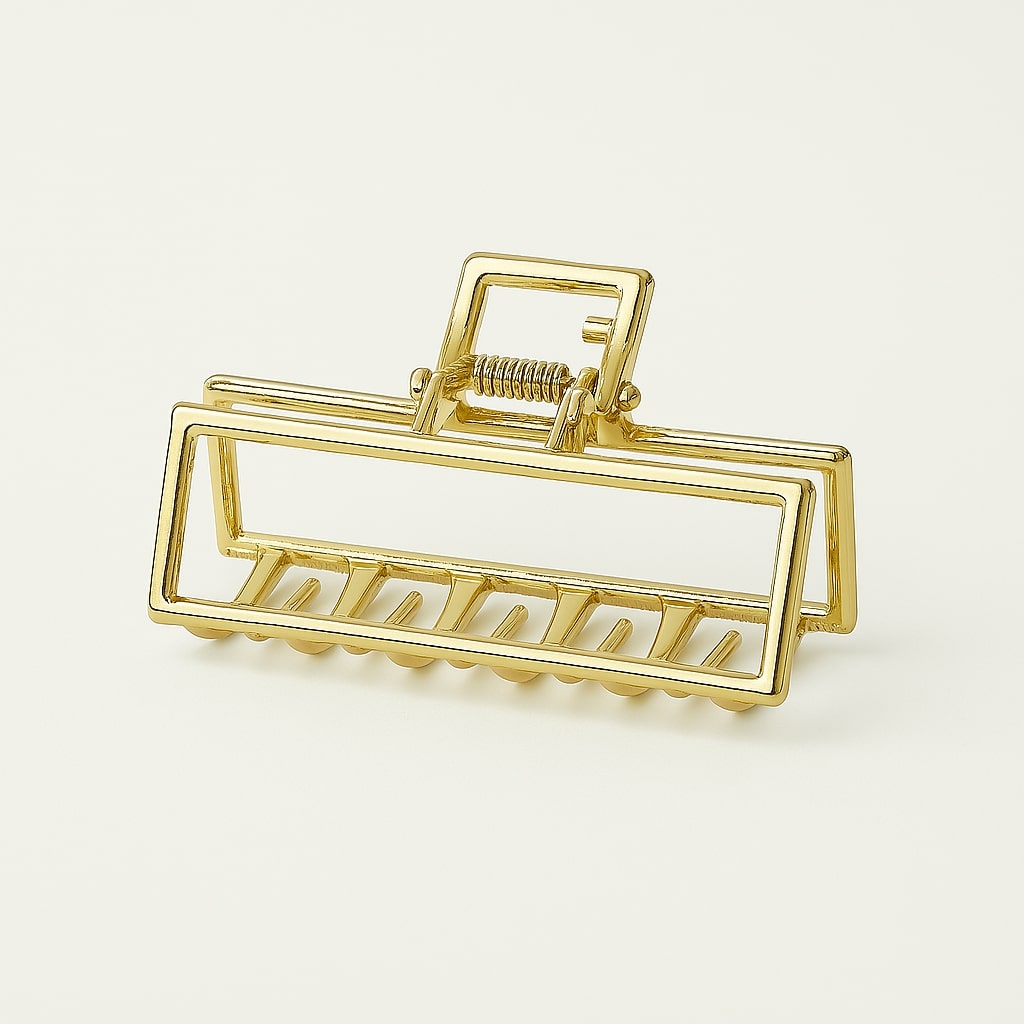 Elegant Golden Hair Claw Clip