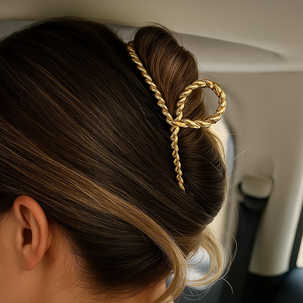 Elegant Golden Hair Claw Clip